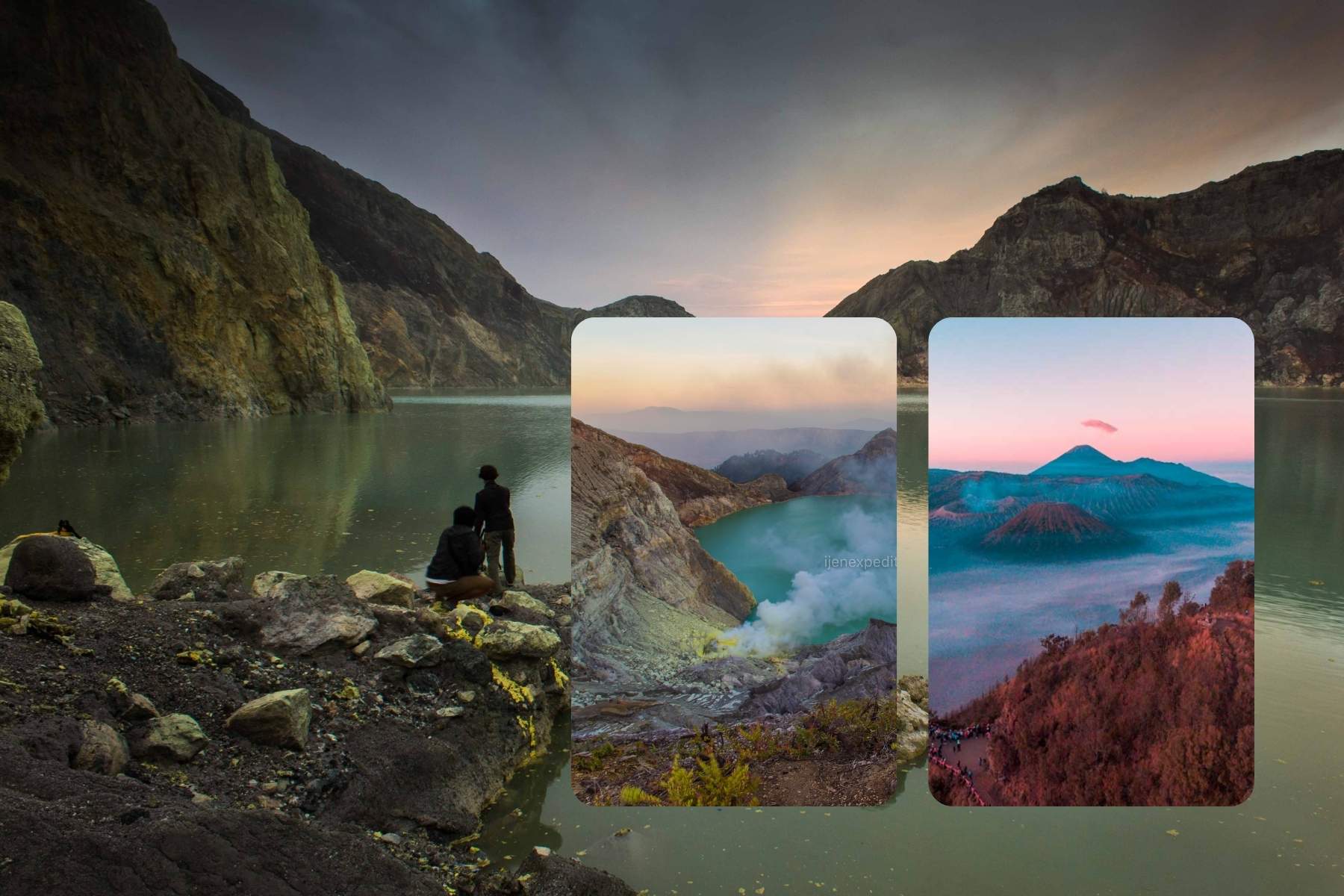 Mount Bromo sunrise and Mount Ijen Blue Fire tour combination