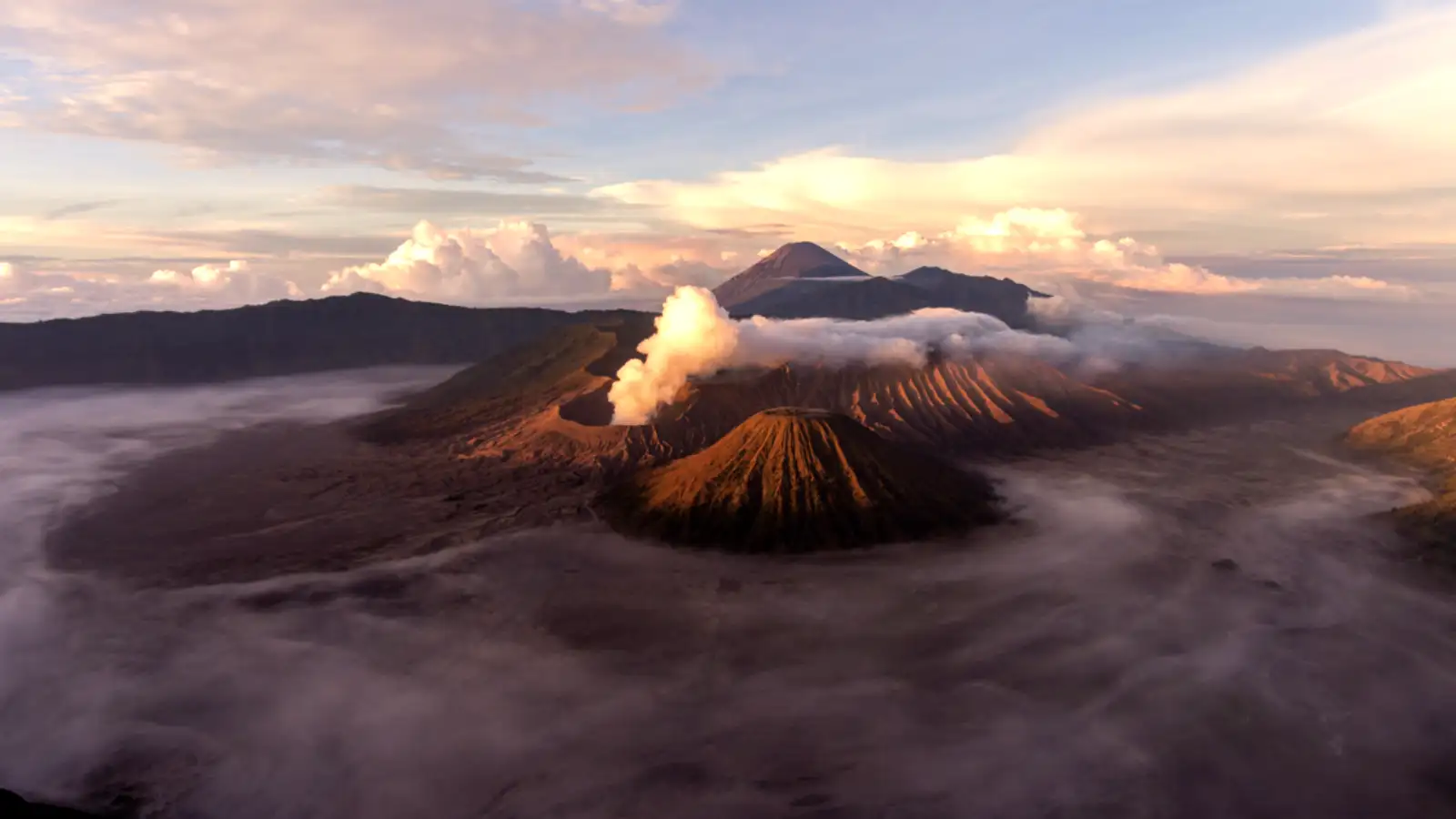 Mount Bromo Sunrise Expedition Stunning sunrise view over Mount Bromo and the Sea of Sand in East Java
